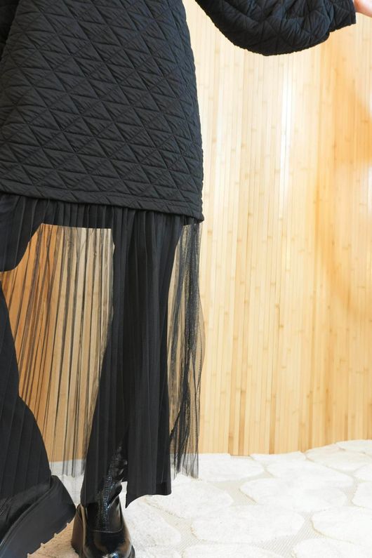 Oscar Eliza Tulle Jumper Dress Black 